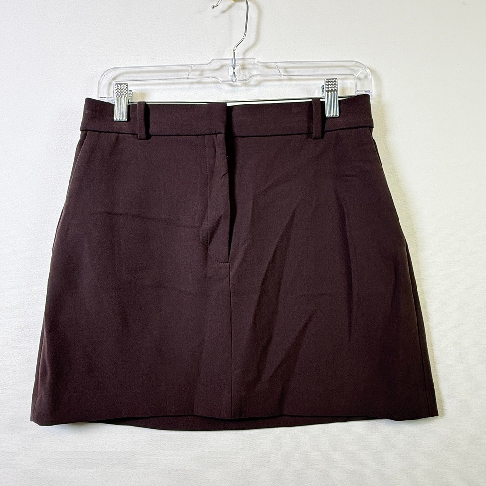 BABATON Brown Tailored High Waisted‎ Mini Skirt 4